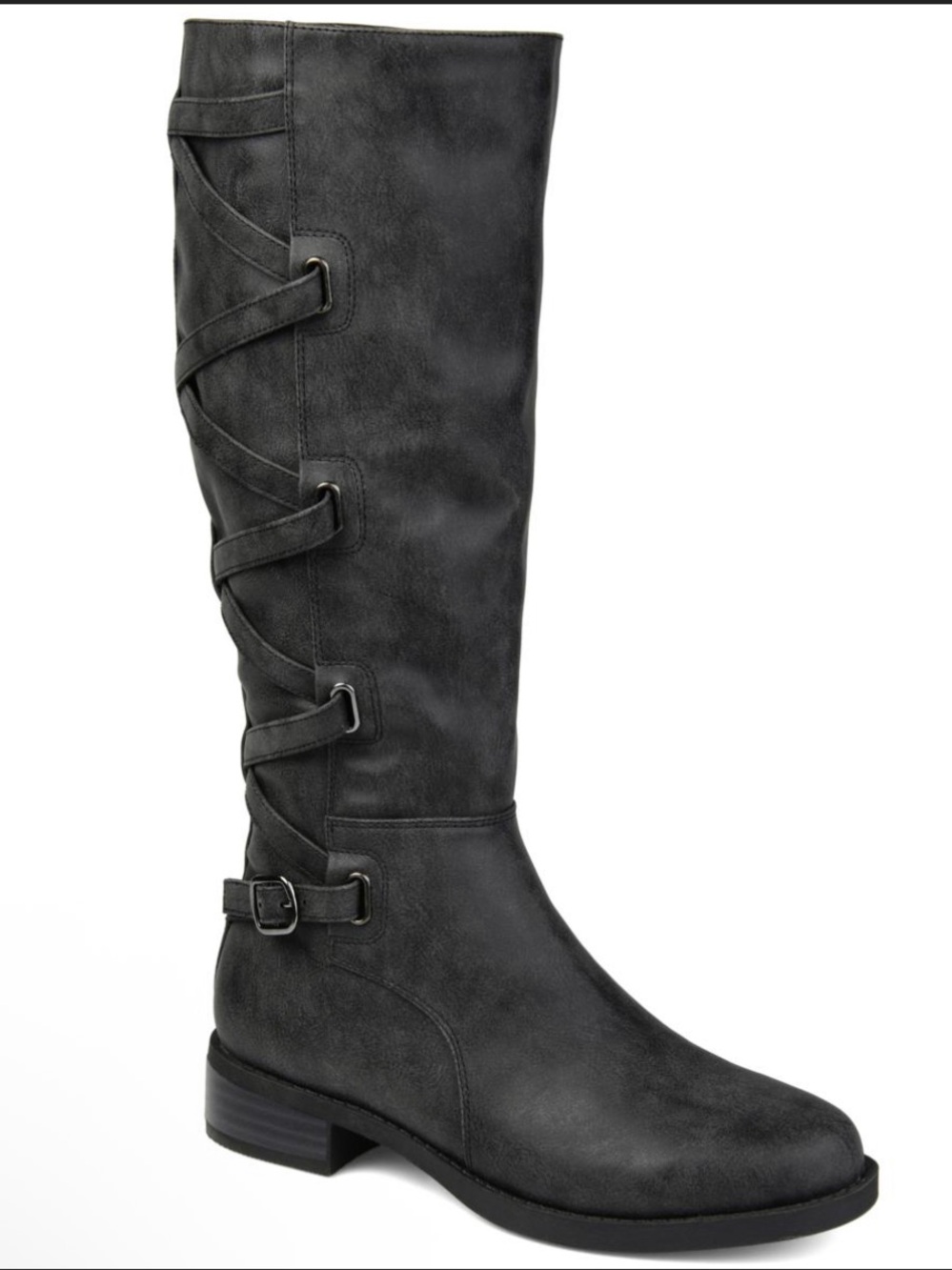 •JOURNEE COLLECTION• “Carly” Wide Calf Zipper Boots >> Size 12 WC NIB NWT
